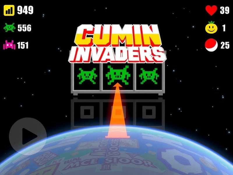 Cumin Space Invaders Game Screenshot